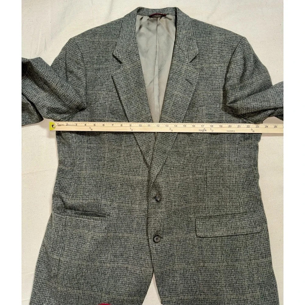 Vintage Hart Schaffner Marx Camel Hair Blazer‎ Men's 46L Plaid Sport Coat Suit